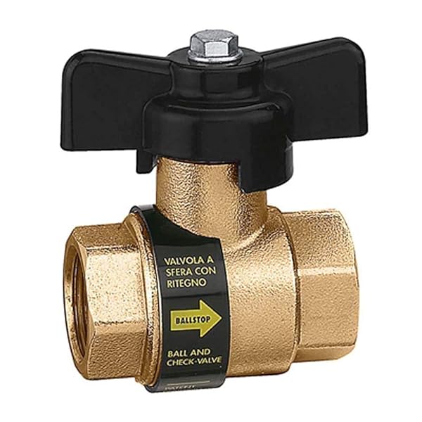 Caleffi VALVOLA A SFERA FF CON RITEGNO BALLSTOP - 1/2"