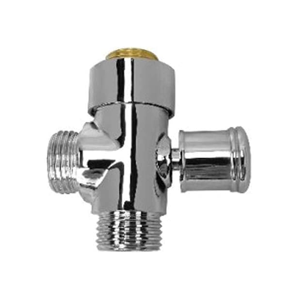 DEVIATORE TONDO IN OTTONE CROMATO PER COLONNA DOCCIA Cromo