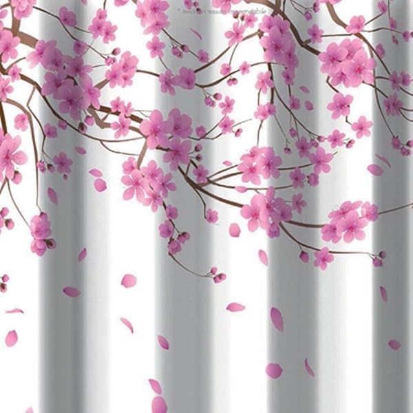 Dianhydro TENDA PER DOCCIA 2 LATI IN TESSUTO cm 180 X 200 Sakura Rosa