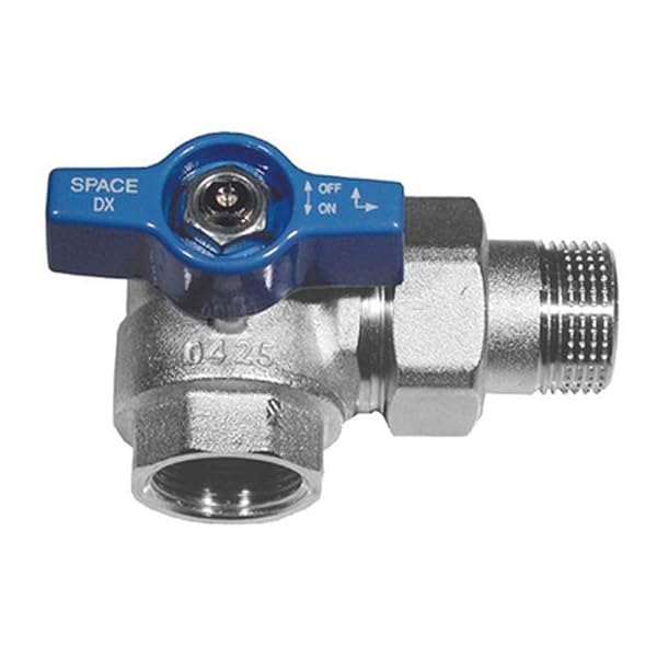 Effebi VALVOLA A SFERA SQUADRA PER COLLETTORI MANIGLIA BLU - 1" sx