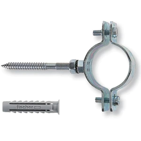 FISC COLLARI Pesanti in Acciaio con Vite E TASSELLI CPS 3/8" (Pz.2)