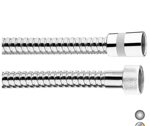 FLESSIBILE IN OTTONE DOPPIA AGGRAFFATURA BOSSINI Cromato 150 cm (1,5 mt)