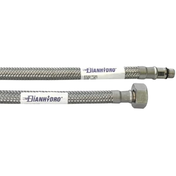 Flessibile Inox Per Rubinetterie Monocomando-F 3/8 X M 5/8 Cm. 40 Diam. 12