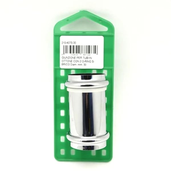 Giunzione per Tubi in Ottone con 2 O-Ring S-BRICO Diametro mm 32