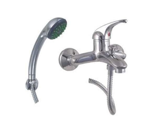MONOCOMANDO VASCA DUPLEX CON DOCCETTA ANTICALCARE SERIE MARZIA CROMATO Cromo