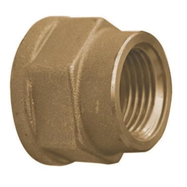 Manicotto Ridotto Diritto Femmina/Femmina In Ottone Giallo-1" X 3/4