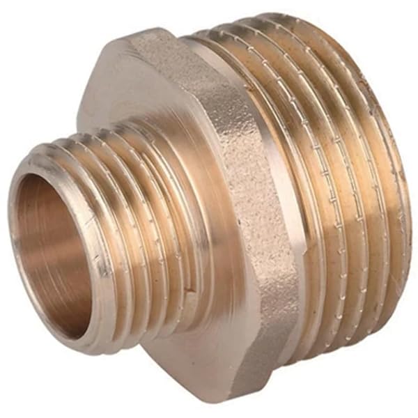 Nipples Diritto Ridotto Mm Ottone Giallo-1/2 X 3/8