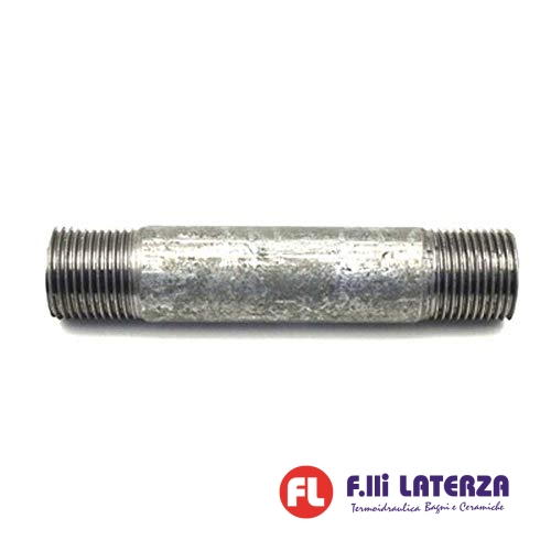 TRONCHETTO BARILOTTO ZINCATO 2 FILETTI MAS. Ø DA 3/8" LUNGHEZZA 30 cm