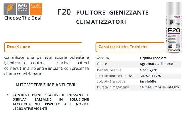 PULITORE IGIENIZZANTE CLIMATIZZATORI F20 400 ml - immagine 4