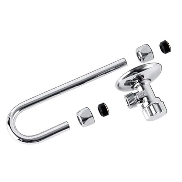 RUBINETTO DI ARRESTO 1/2" 3/8" CON TUBETTO A J Ricambio KARIBA 300802
