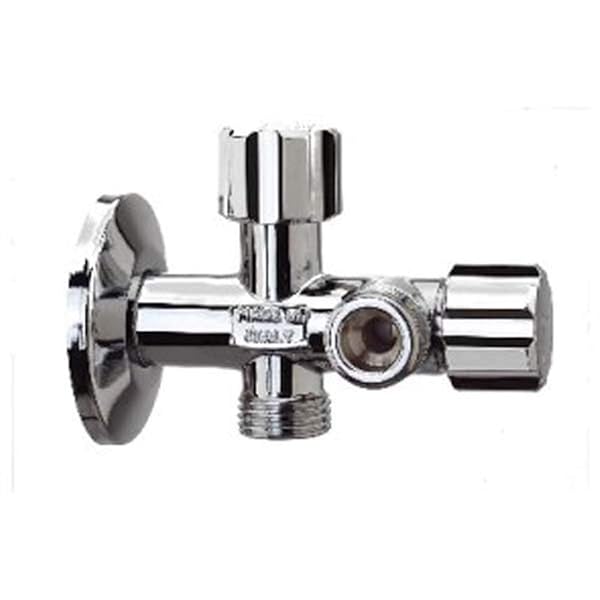 RUBINETTO DUAL N-S 1/2" CON ROSONE 1/2 x 1/2 x 1/2