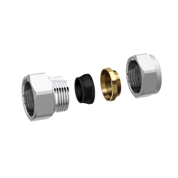 Raccordo Adattatore Cromato Per Tubo Rame-3/4" X 18