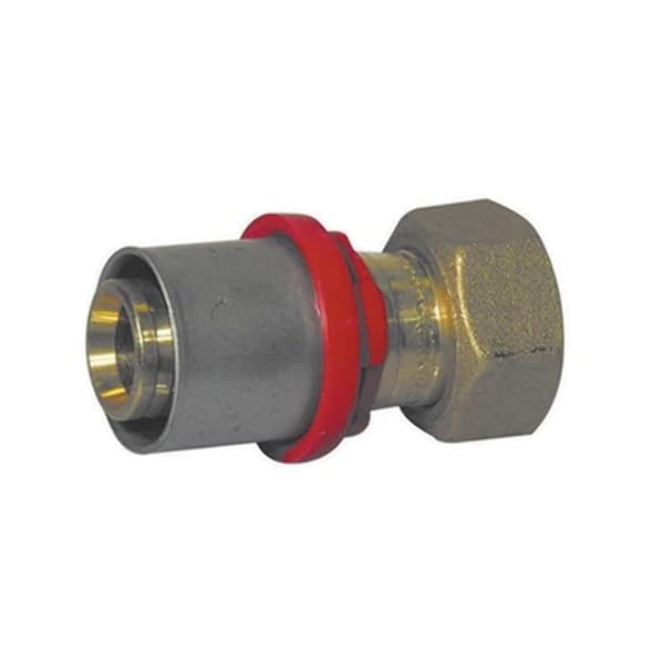 Raccordo Diritto Press. Con Girello E Guarnizione Piana-3/4 X 26