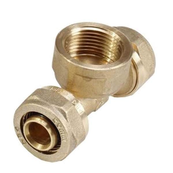 Raccordo T TEE Femmina F FILETTO Femmina Femmina FF 16 x 1/2" x 16