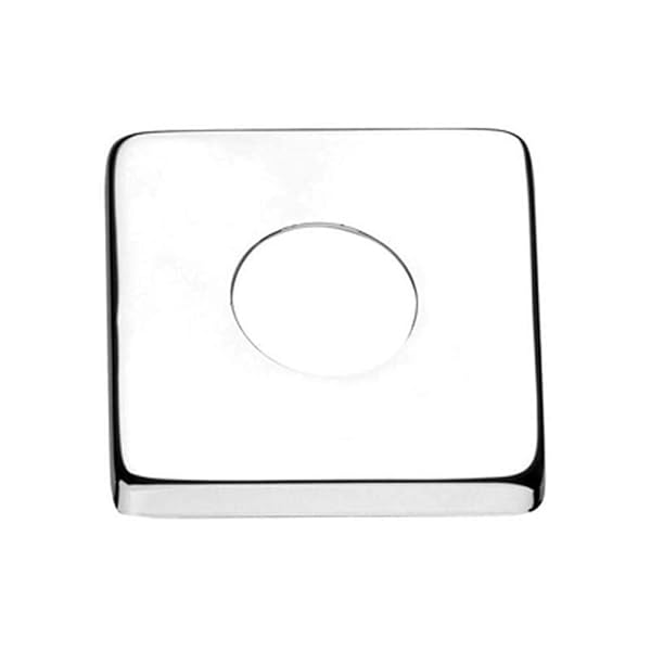 Rosetta Pesante Quadra In Ottone Cromo-1/2"