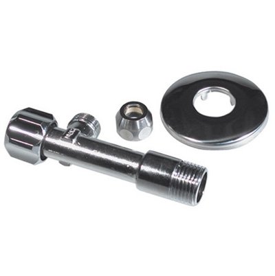 Rubinetto Ad Angolo Con Rosone E Dado Conico Corto-1/2 X 3/8 - immagine 4