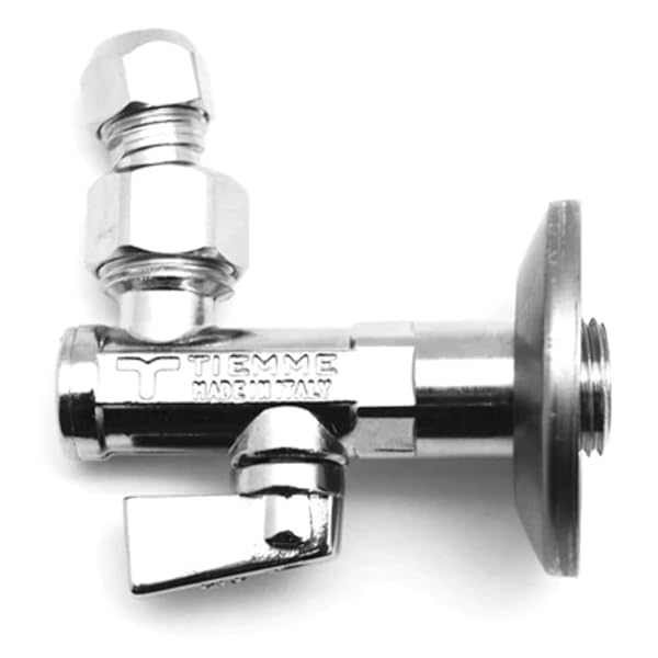 Rubinetto Sottolavabo Con Filtro A Snodo E Rosone Tiemme-1/2"X 10
