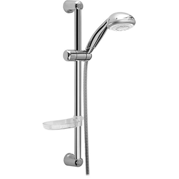 SALISCENDI COMPLETO MODELLO URANO Cromato Asta Doccetta Flessibile Porta Sapone