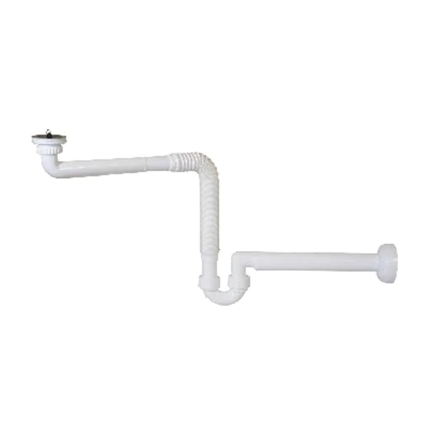 SIFONE IN PP CREA SPAZIO AD S x LAVABO SENZA PILETTA 1"1/4 Uscita Diam 40 mm