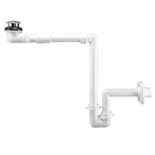 SIFONE SALVASPAZIO PER LAVABO e PILETTA BASSA Bianco