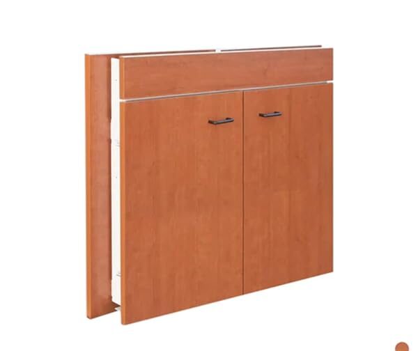 SOTTOLAVELLO A 2 ANTE PIEGHEVOLE cm 80 x 50 Teak Top Inox