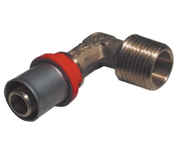 Tiemme RACCORDO A PRESSARE Per Tubo Multistrato CURVO MASCHIO 1" 1/4 x 40