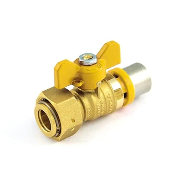 Valvola A Sfera Per Gas Diritta Con Leva A Farfalla Rossa-20 X 3/4"
